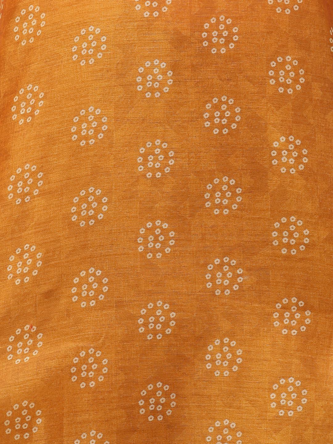 Kantha Embroidered Kurta with Printed Dupatta - Ochre Yellow