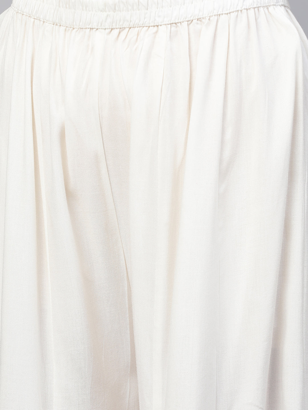 Ethnic Flared Palazzo With Gota Patti Embroidery – Ivory