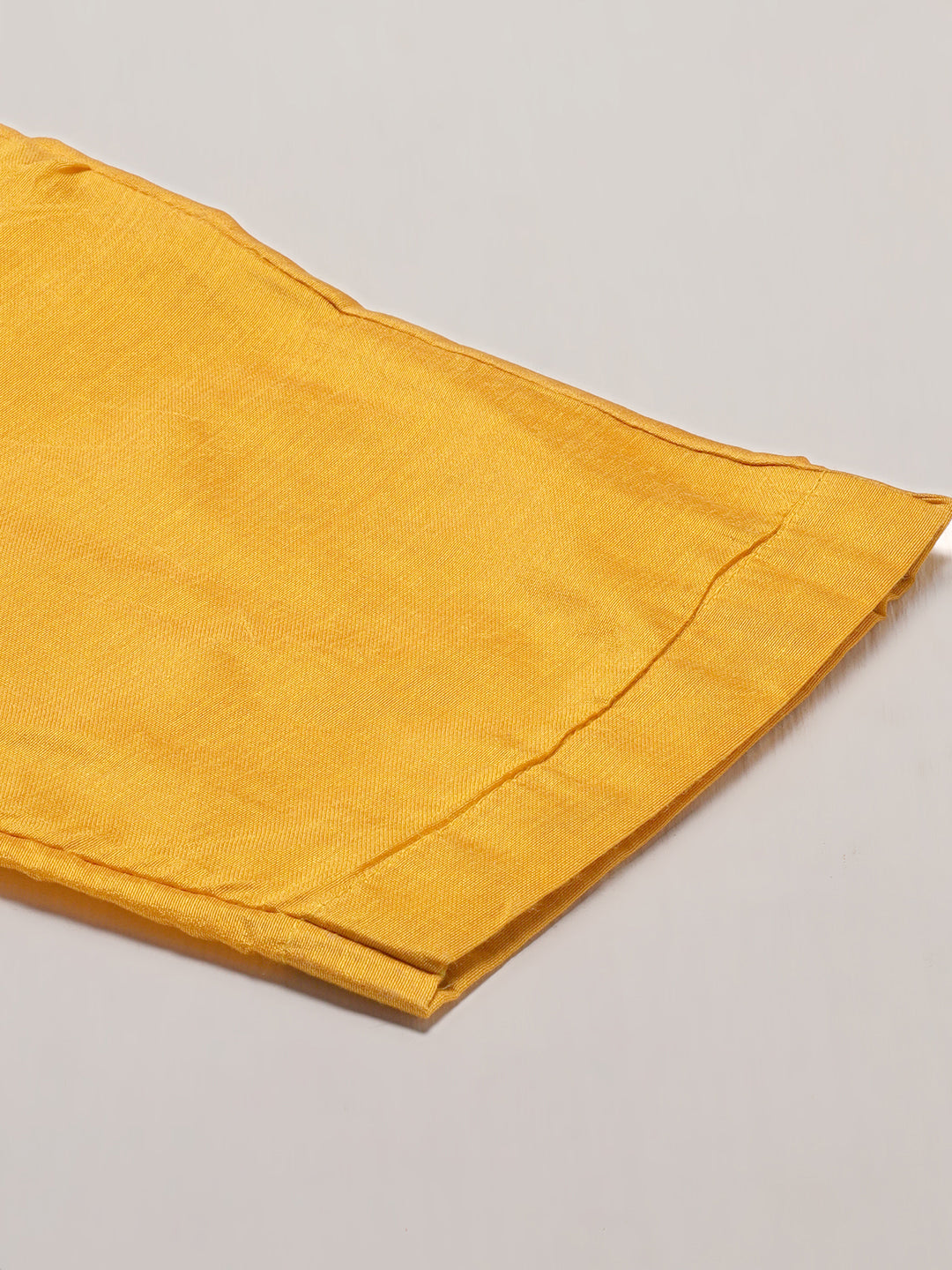 Ethnic Hand Embroidered Straight Kurta with Pants & Dupatta - Yellow