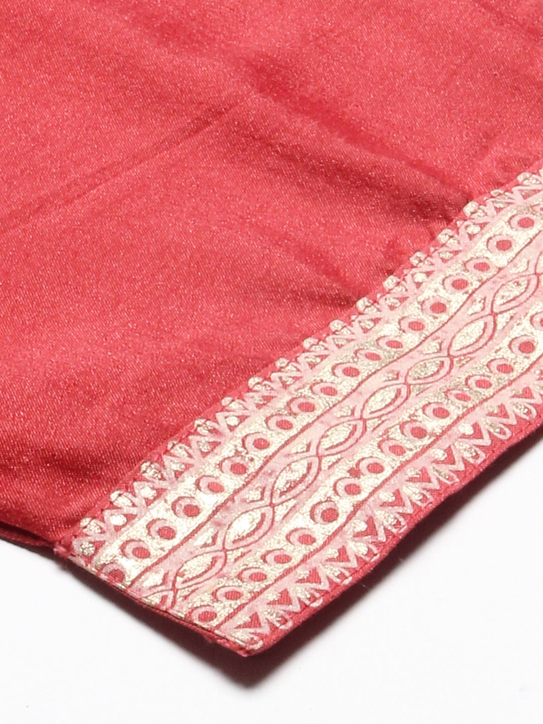 Ethnic Printed Straight Kurta with Pant & Dupatta - Pink