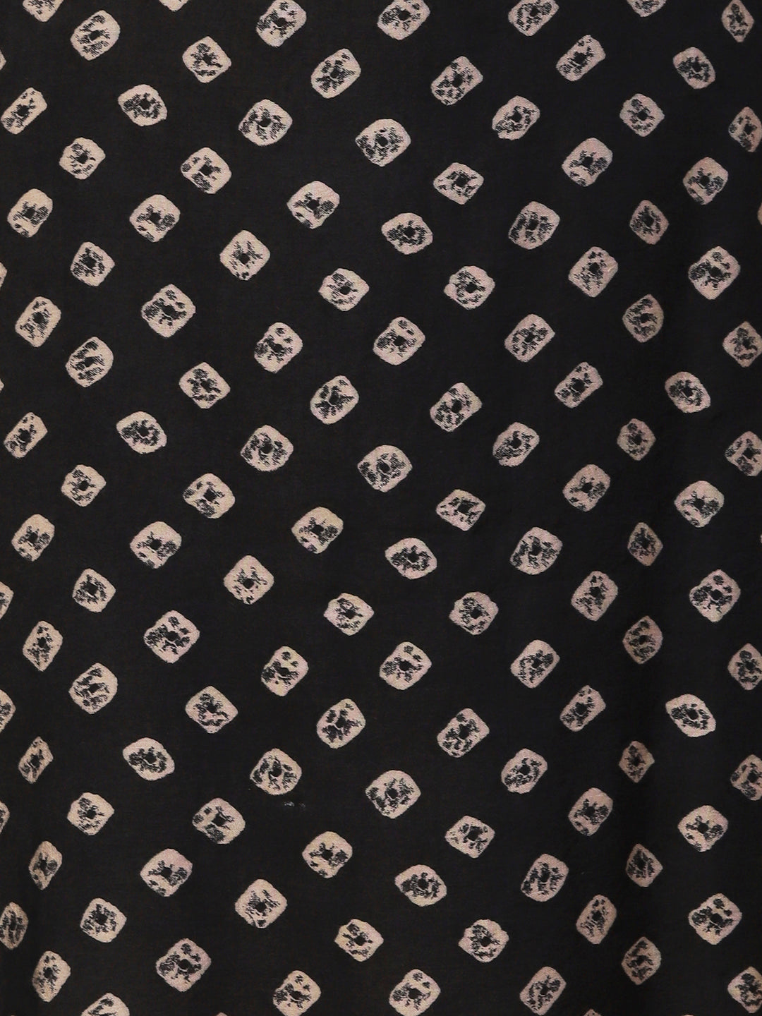 Bandhani Printed & Embroidered Straight Fit Kurta - Black