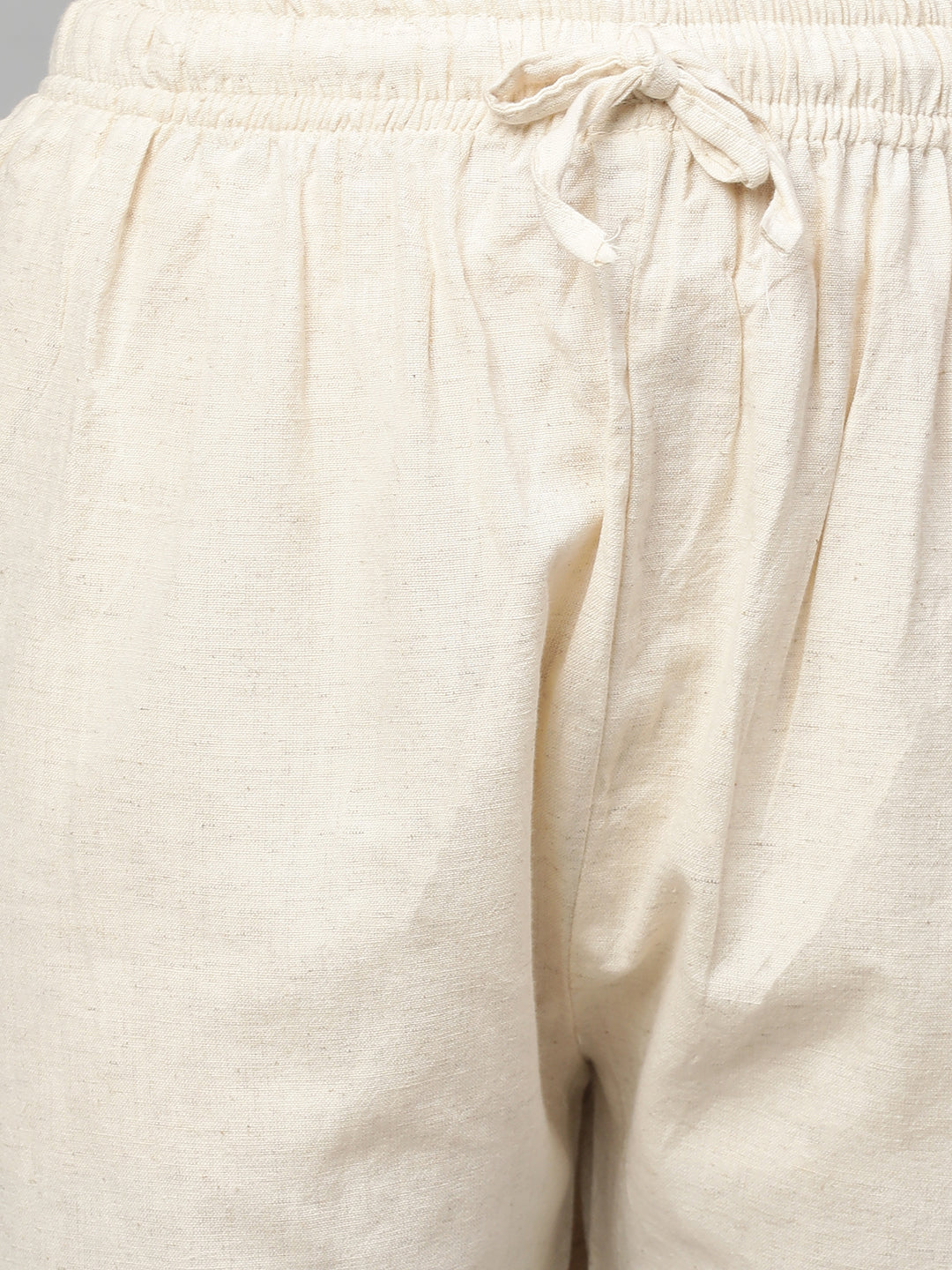 Gota Embroidered Ankle Pant - Off White