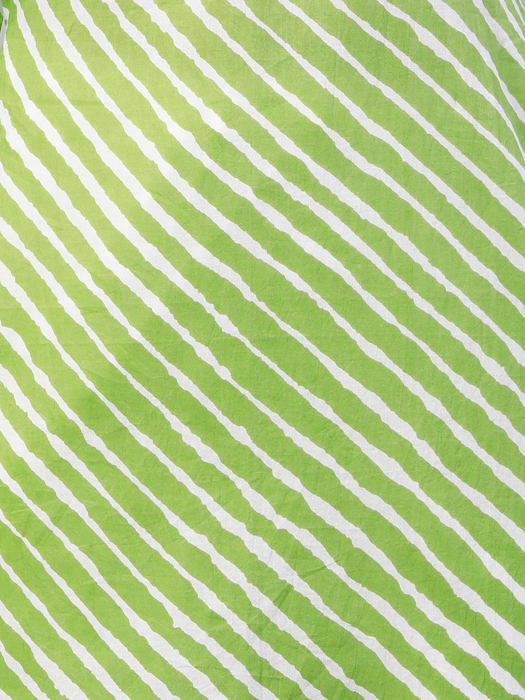 Leheriya Printed & Embroidered Straight Kurta - Green