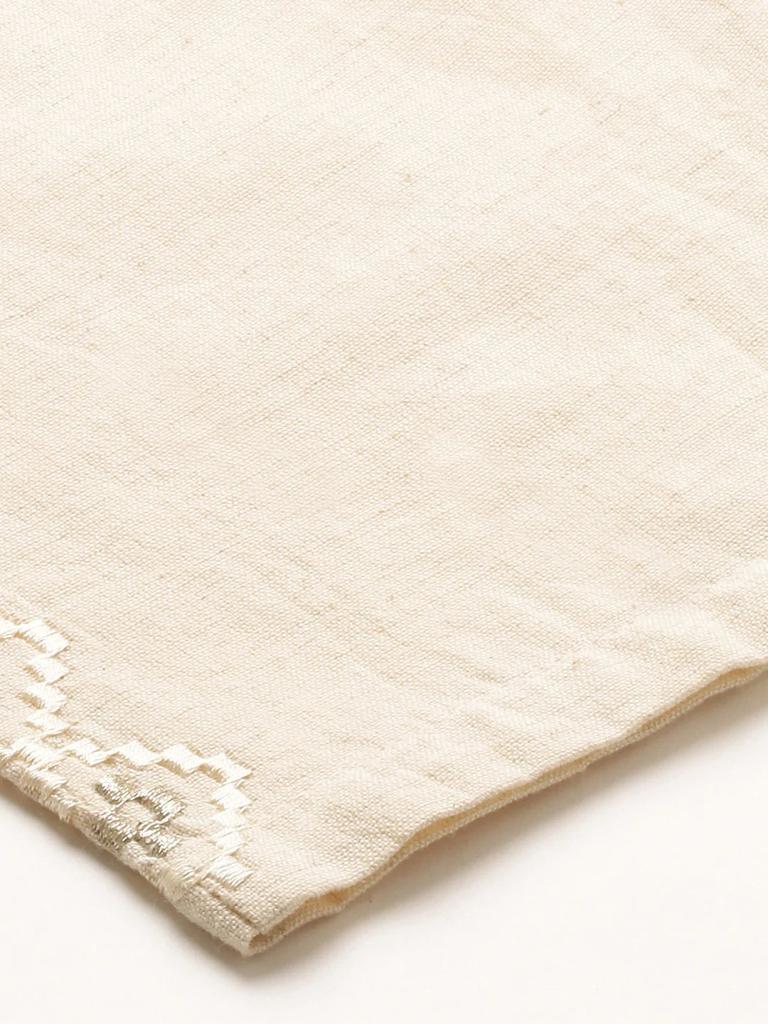 Zari & Thread Embroidered Ankle Pant - Off White
