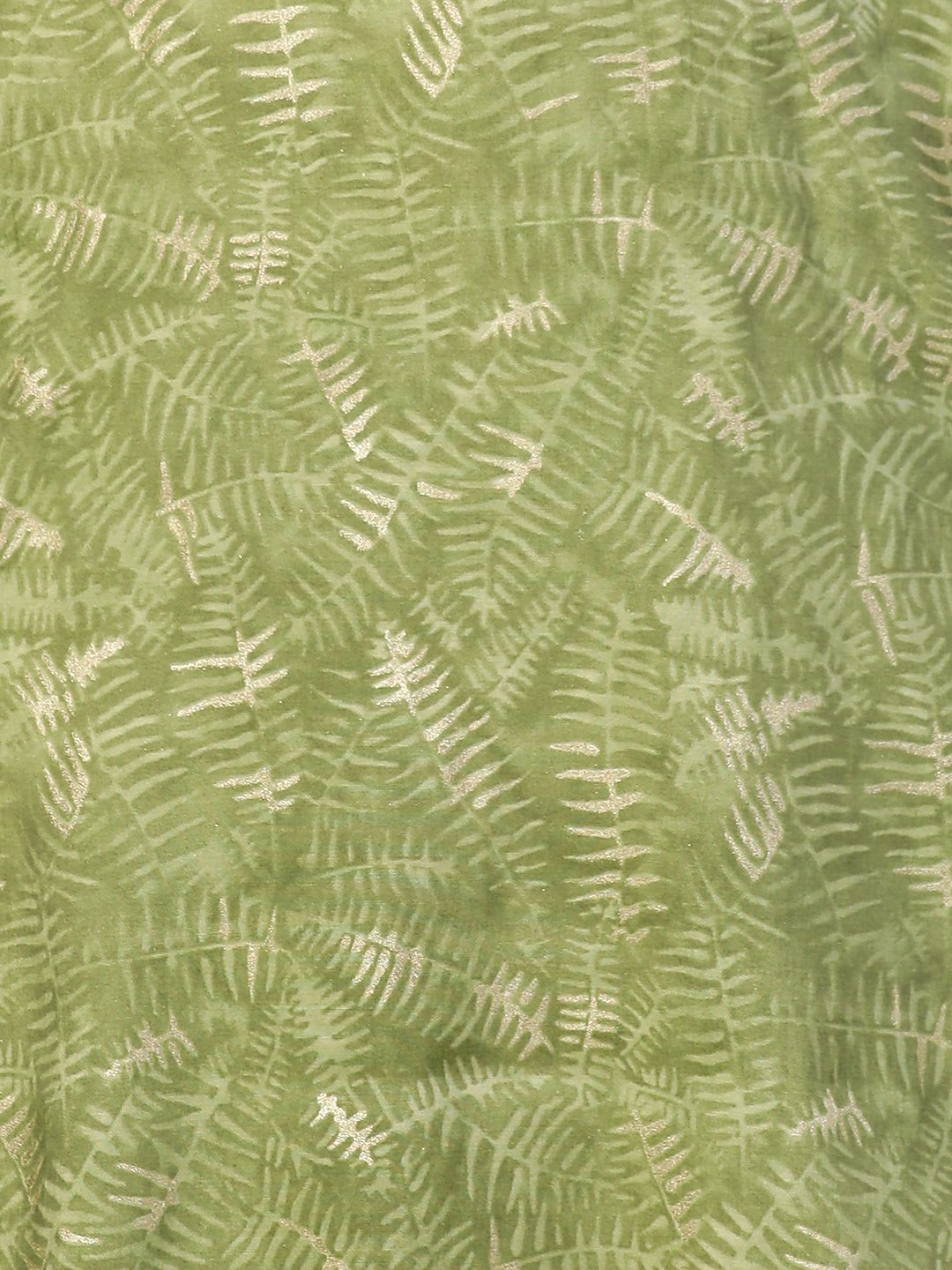 Ethnic Printed & Embroidered Kurta - Green