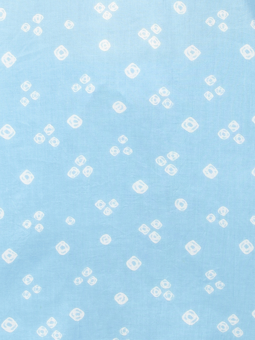 Sequin Embroidered & Bandhej Kurta & Pant - Pastel Blue