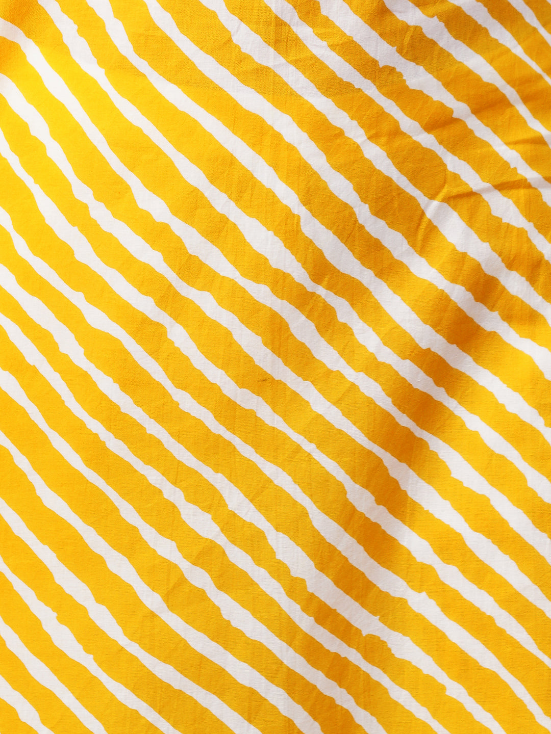 Leheriya Printed & Ethnic Embroidered Straight Fit Kurta - Yellow