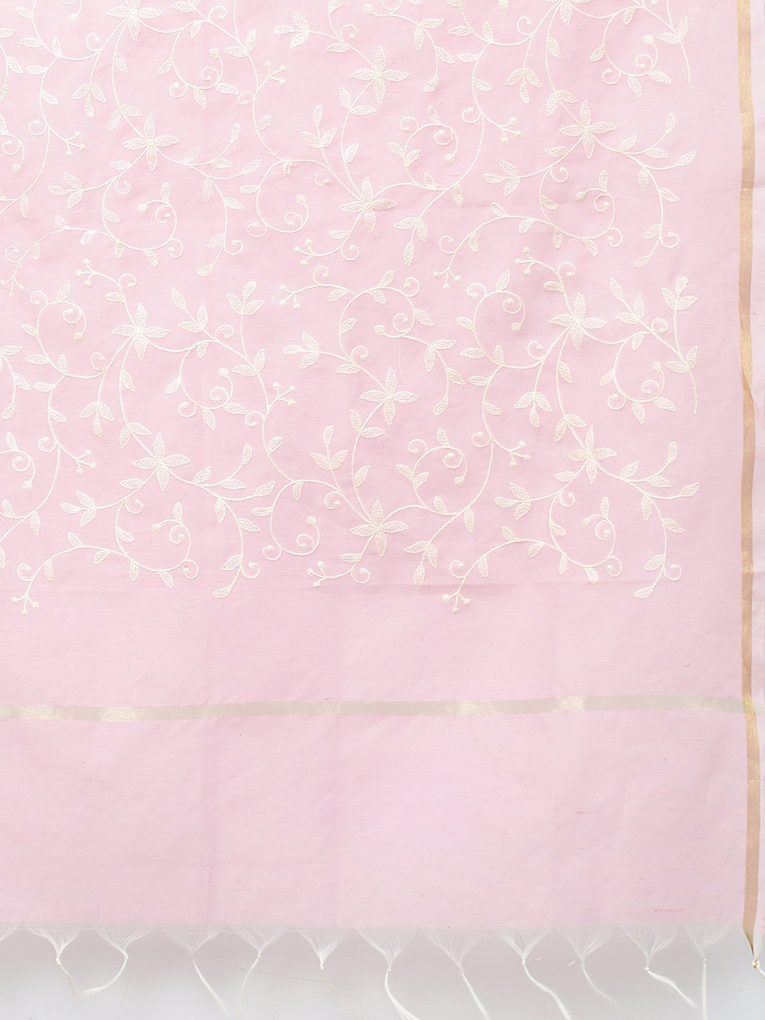 Ethnic Embroidered Straight Kurta with Dupatta - Pink