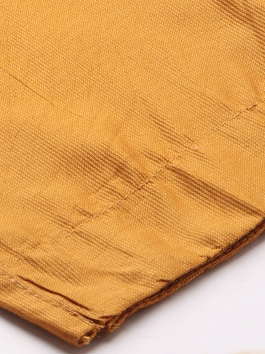 Bandhani Printed & Hand Embroidered Straight Kurta with Pants & Dupatta - Mustard