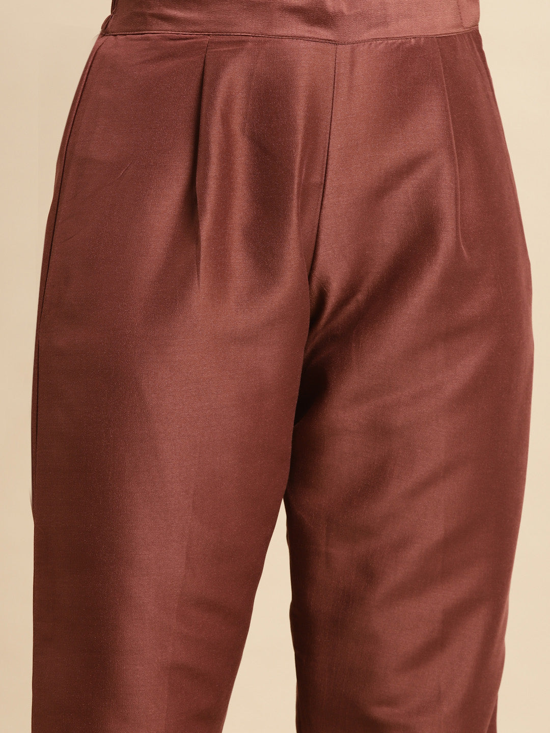 Ethnic Embroidered Kurta with Pant - Rose Pink