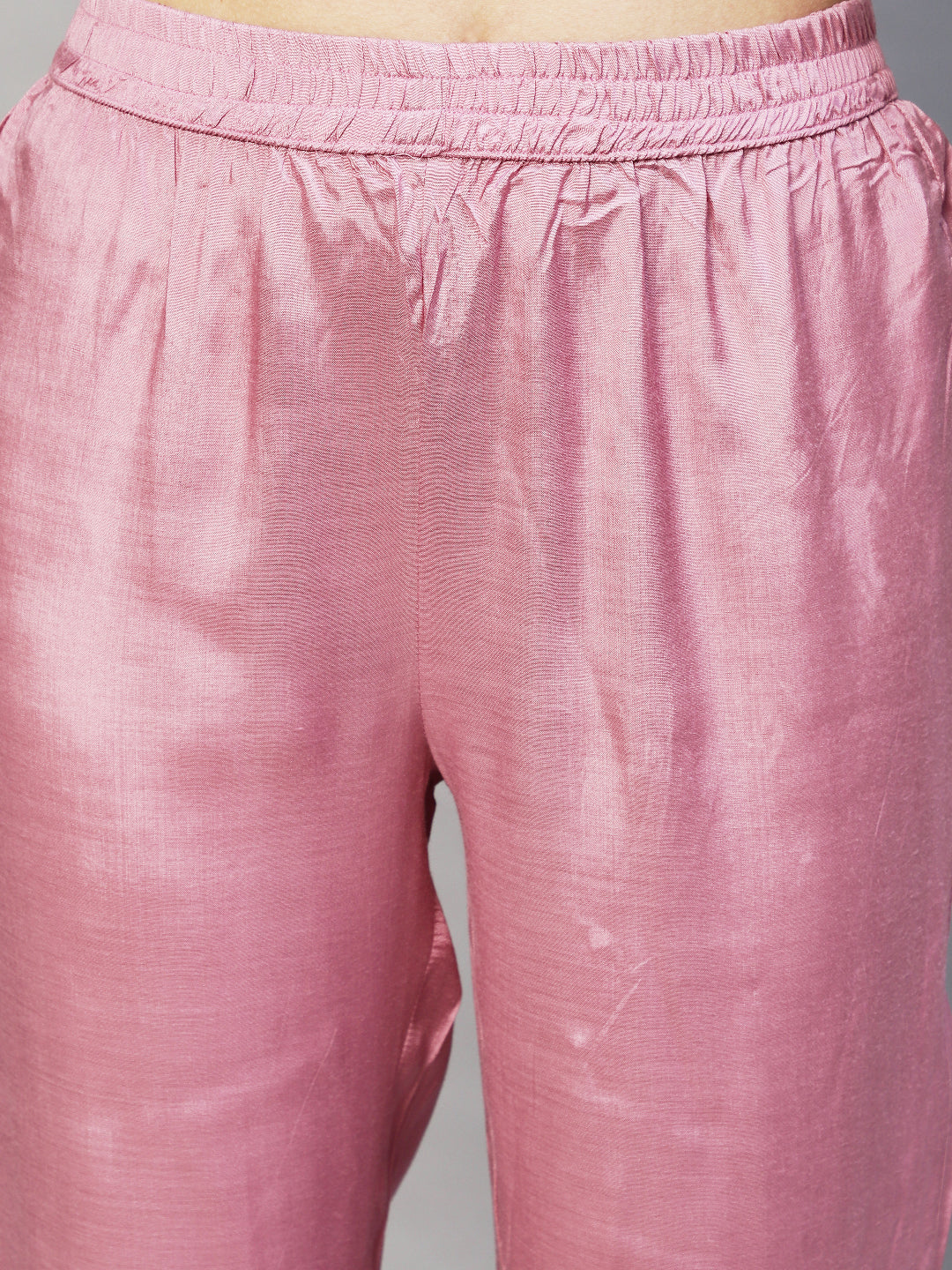 Ethnic Embroidered Kurta with Pants & Dupatta - Lilac Purple