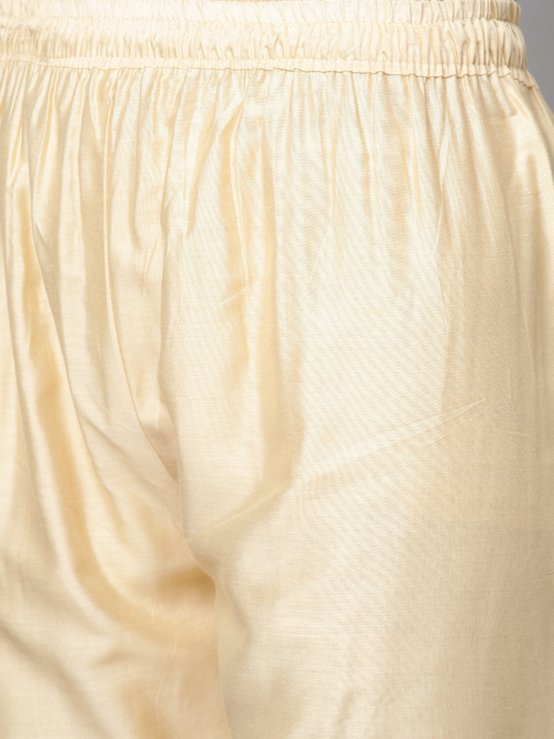 Floral Printed & Embroidered Kurta with Pants & Dupatta - Cream