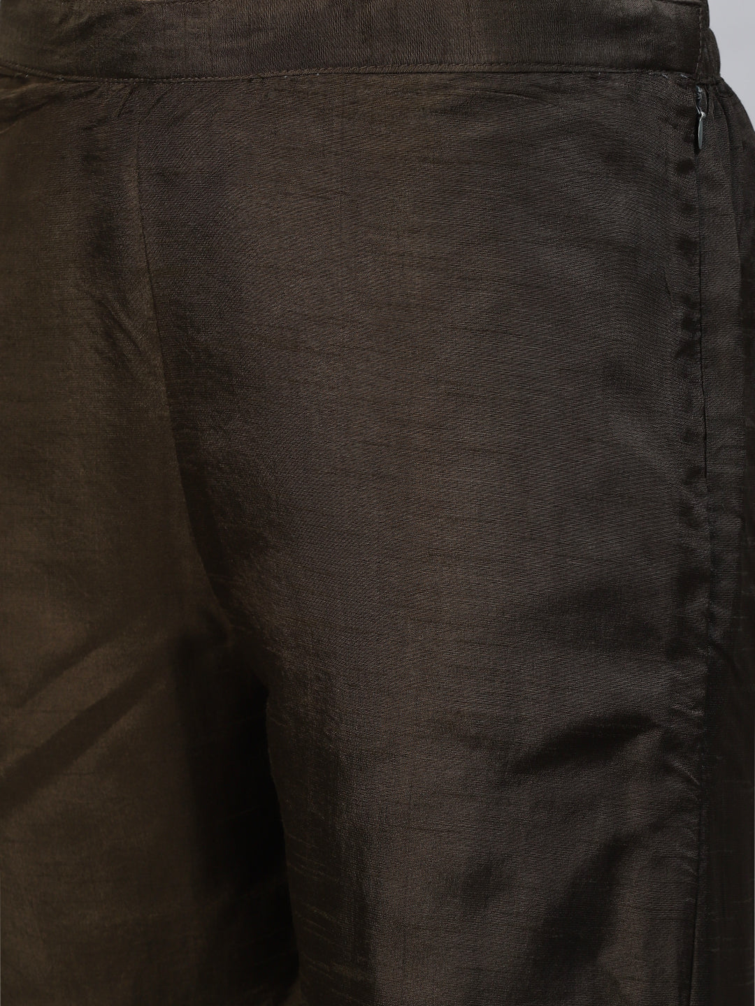Floral Hand Embroidered Straight Kurta with Pants & Dupatta - Dark Green