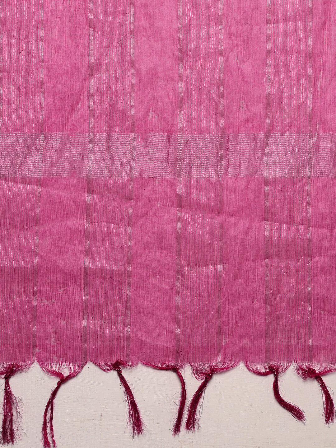 Ethnic Hand Embroidered Straight Kurta with Pants & Dupatta - Magenta Pink