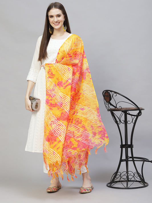 Ethnic Chikankari Embroidered Straight Kurta with Pants & Dupatta - Off White