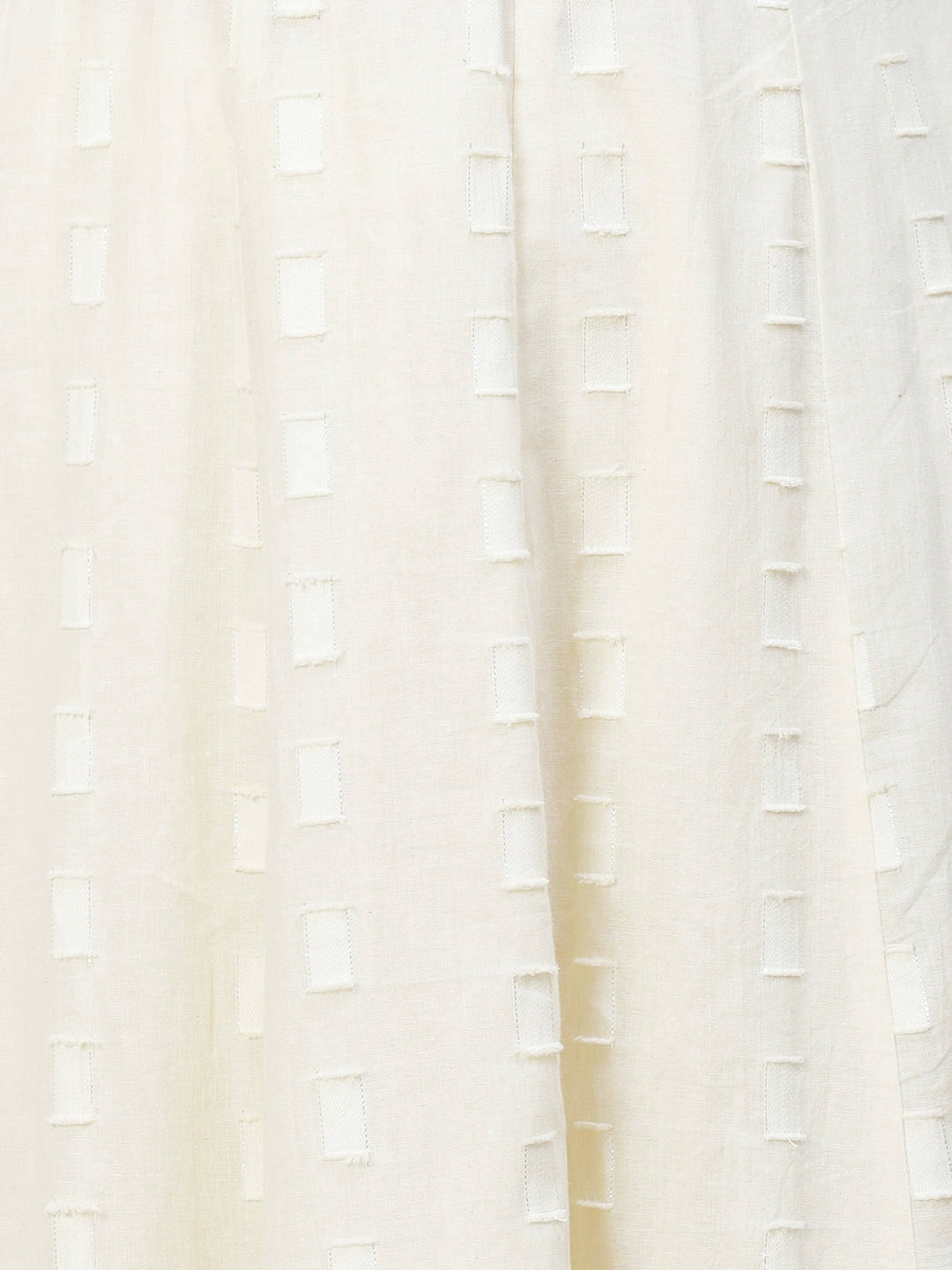 Ethnic Woven Anarkali Kurta with Pants & Dupatta - Off White