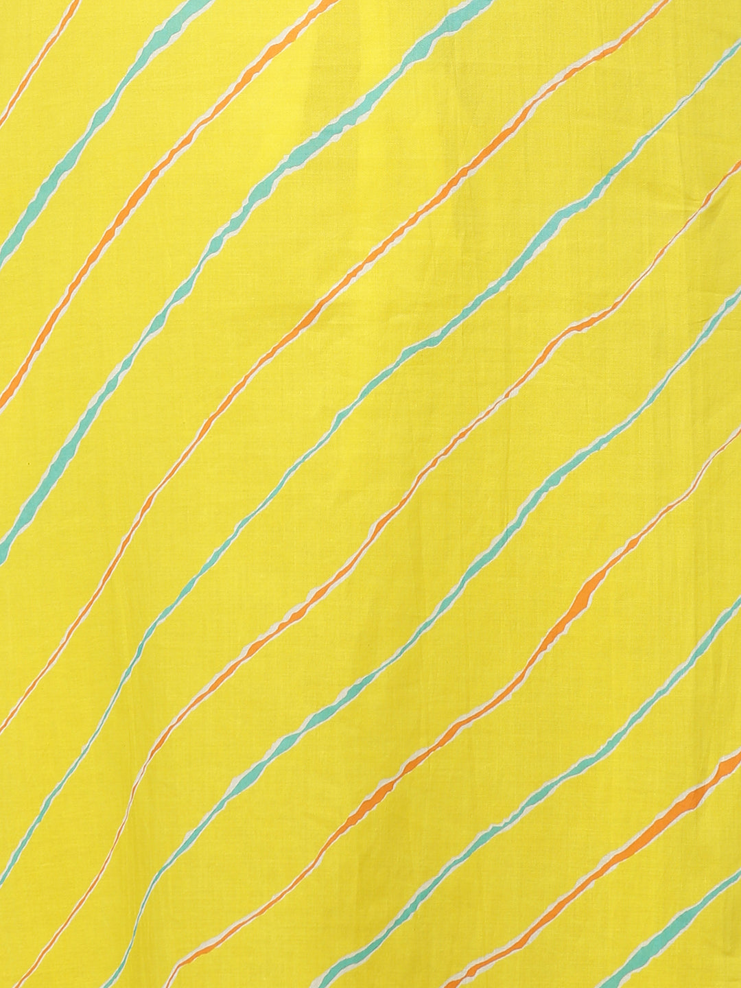 Leheriya Printed & Embroidered Straight Fit Kurta - Yellow