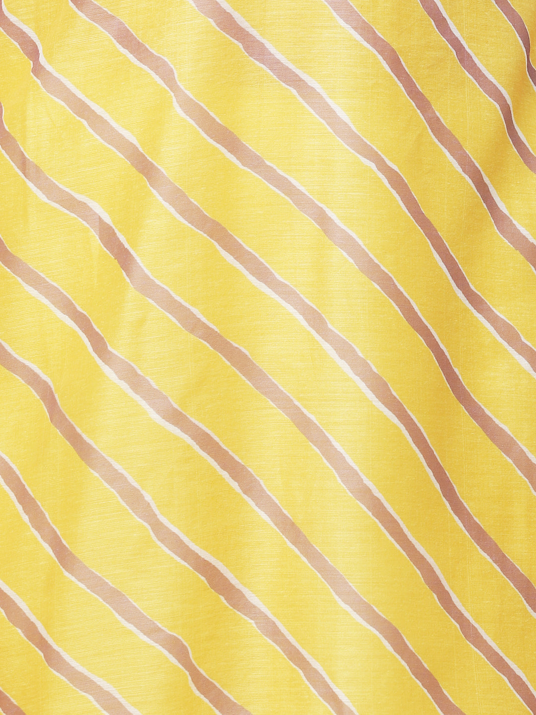 Leheriya Printed & Embroidered Straight Fit Kurta - Yellow