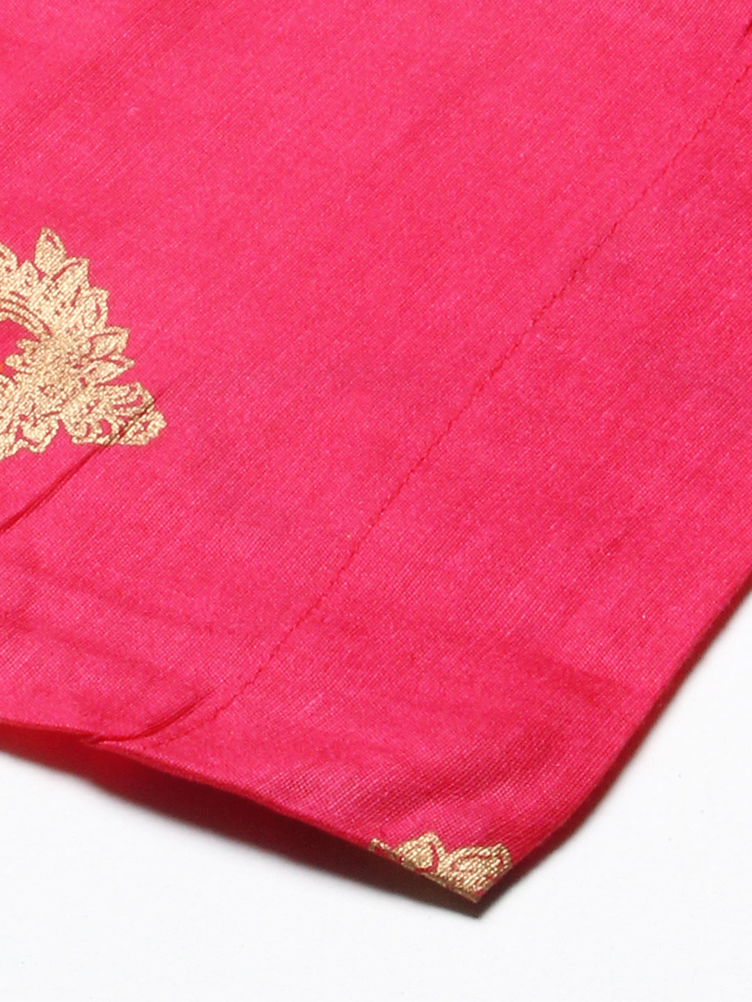 Bandhani Printed & Embroidered Straight Kurta with Pant & Dupatta - Purple